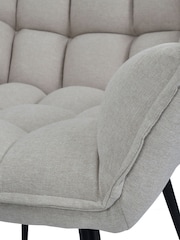 Libra Cream Chrishall Occasional Chair with Footstool - Image 6 of 6
