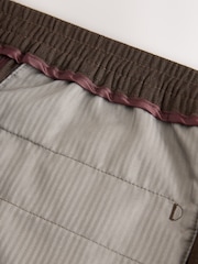 Brown Regular Fit Cotton Linen Blend Elasticated Back Trousers - Image 9 of 9