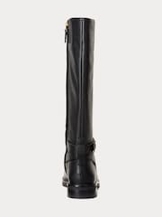 Lauren Ralph Lauren Hallee Tumbled Leather Black Tall Boots - Image 3 of 3