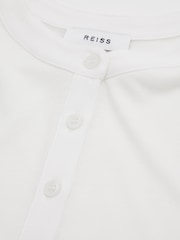 Reiss Ivory Tess 4-9 yrs Grandad Collar Long-Sleeve Top - Image 4 of 4