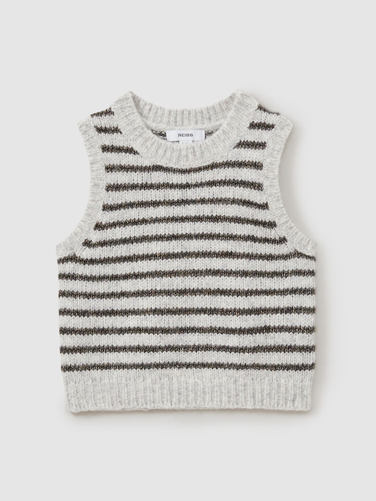 Reiss Venus Alpaca Blend Striped Vest - Imagen 1 de 4