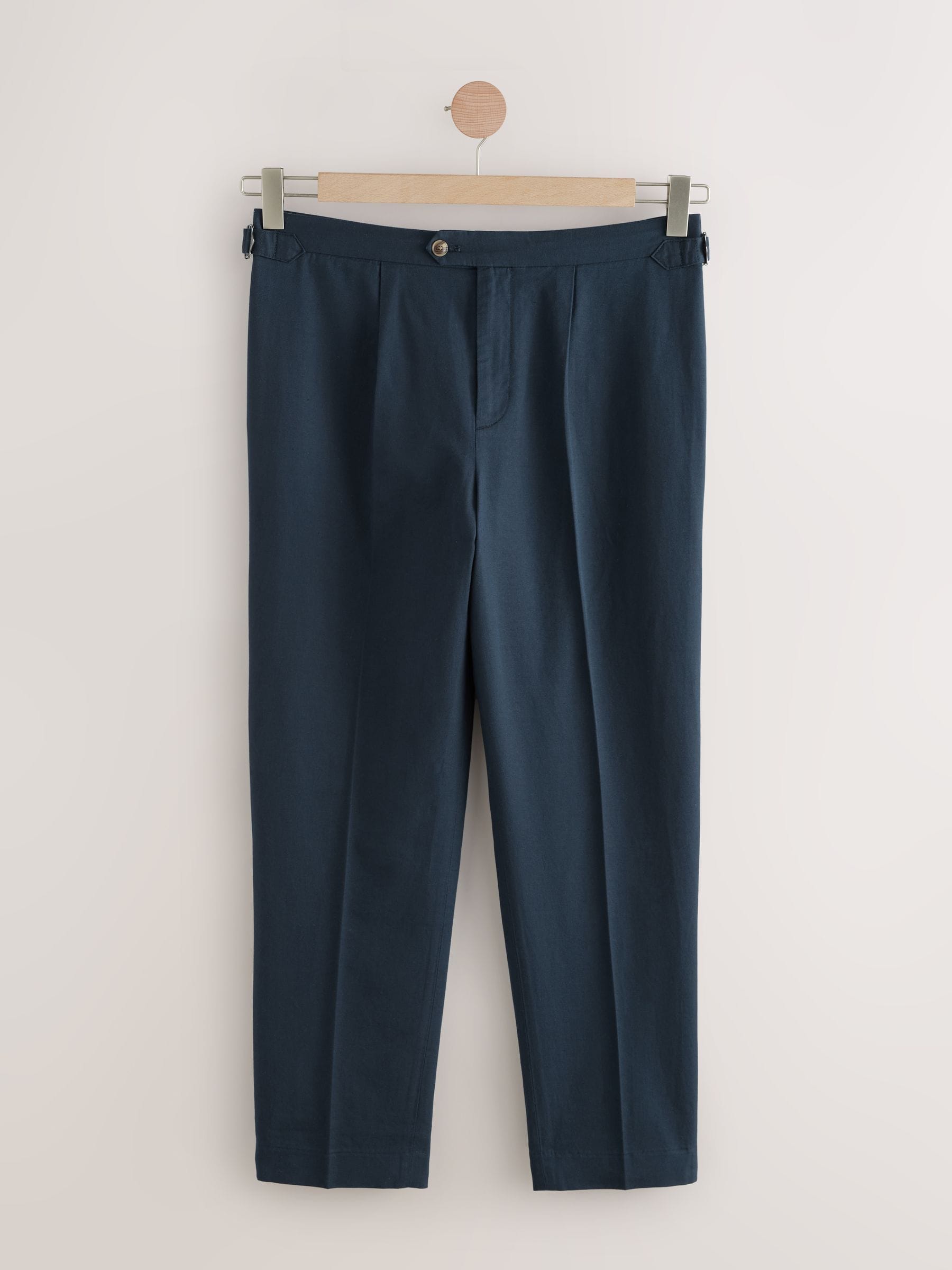 ◆LCDC◆ SIDE SNAP WIDE TROUSERS NAVY LCESACPT20070 Buy Navy Side Stripe Wide Leg Linen Rich Trousers from Next USA