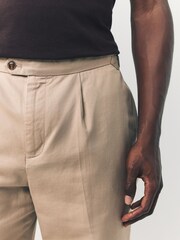 Stone Smart Cotton Blend Side Adjuster Trousers with Linen and Lyocell - Image 6 of 12
