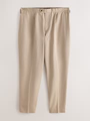 Stone Smart Cotton Blend Side Adjuster Trousers with Linen and Lyocell - Image 8 of 12