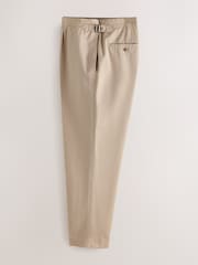 Stone Smart Cotton Blend Side Adjuster Trousers with Linen and Lyocell - Image 9 of 12