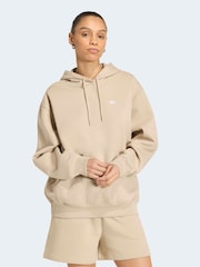 adidas Originals Cream Essentials Oversized Fleece Hoodie - Image 1 of 6