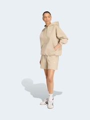 adidas Originals Cream Essentials Oversized Fleece Hoodie - Image 2 of 6