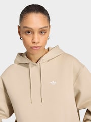 adidas Originals Cream Essentials Oversized Fleece Hoodie - Image 4 of 6