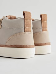 Neutral Wide Fit (G) Elastic Lace Touch Fastening Chevron Boots - Image 2 of 6