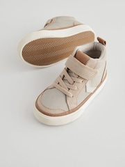Neutral Wide Fit (G) Elastic Lace Touch Fastening Chevron Boots - Image 4 of 6