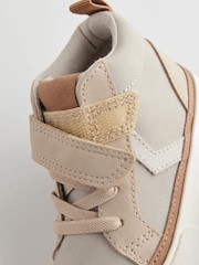 Neutral Wide Fit (G) Elastic Lace Touch Fastening Chevron Boots - Image 6 of 6