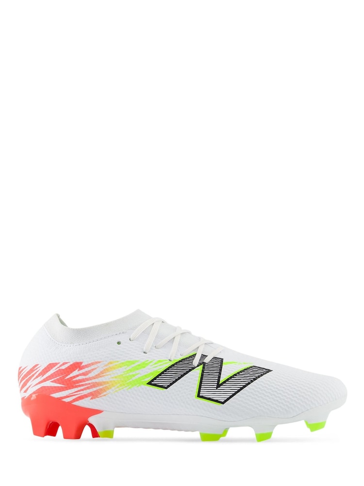 New Balance White Mens Furon Dispatch Firm Ground Football Boots - Image 1 of 8 New Balance White Mens Furon Dispatch Firm Ground Football Boots - Image 1 of 8