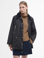 Barbour® Rust Brown Lynne Wax 100% Cotton Jacket - Image 1 of 7