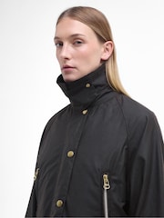 Barbour® Rust Brown Lynne Wax 100% Cotton Jacket - Image 4 of 7