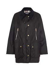 Barbour® Rust Brown Lynne Wax 100% Cotton Jacket - Image 7 of 7