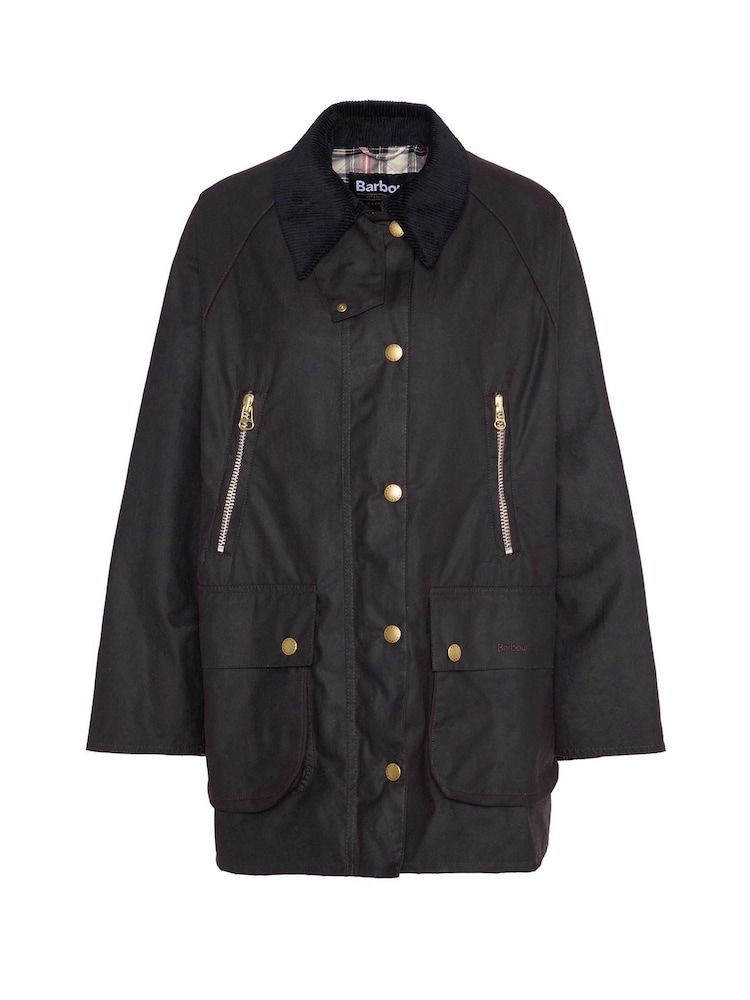 Barbour® Rust Brown Lynne Wax 100% Cotton Jacket - Image 7 of 7