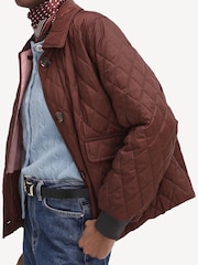 Barbour® x Alexa Chung Rust Brown Jacket - Image 4 of 8