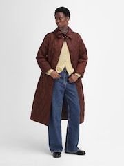 Barbour® x Alexa Chung Rust Brown Jacket - Image 6 of 11