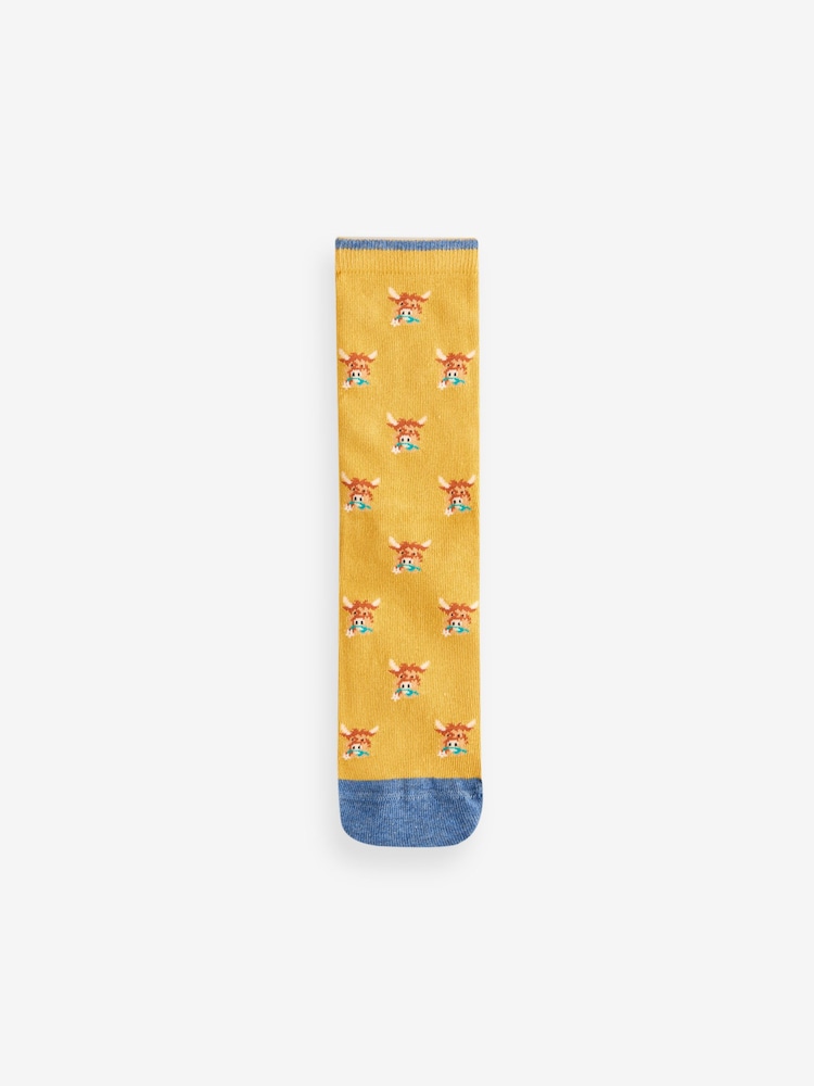 Hamish The Highland Cow Ankle Socks 5 Pack - Image 2 of 6