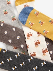 Hamish The Highland Cow Ankle Socks 5 Pack - Image 5 of 6