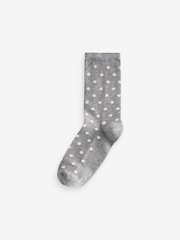 Pink/Grey Spots Ankle Socks 4 Pack - Image 2 of 5