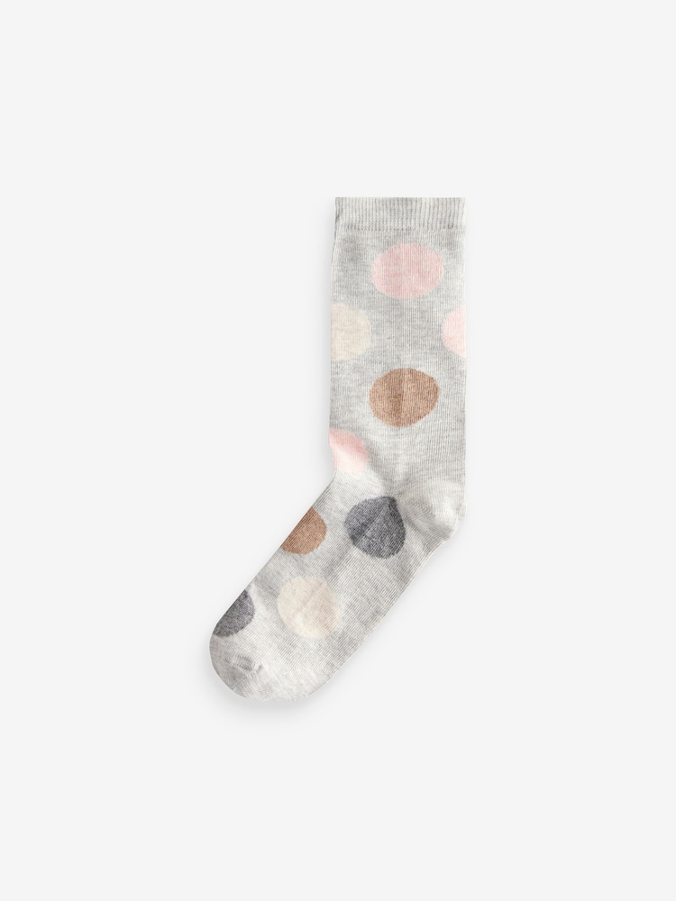 Pink/Grey Spots Ankle Socks 4 Pack - Image 5 of 5 Pink/Grey Spots Ankle Socks 4 Pack - Image 5 of 5