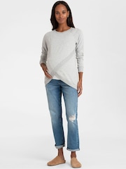 Seraphine Grey Front Wrap Sweatshirt - Image 1 of 7