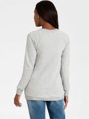 Seraphine Grey Front Wrap Sweatshirt - Image 2 of 7