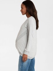 Seraphine Grey Front Wrap Sweatshirt - Image 4 of 7