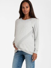 Seraphine Grey Front Wrap Sweatshirt - Image 5 of 7