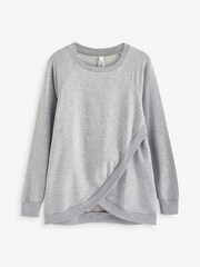 Seraphine Grey Front Wrap Sweatshirt - Image 7 of 7
