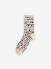 Sparkle Christmas Pattern Ankle Socks 4 Pack - Image 2 of 5