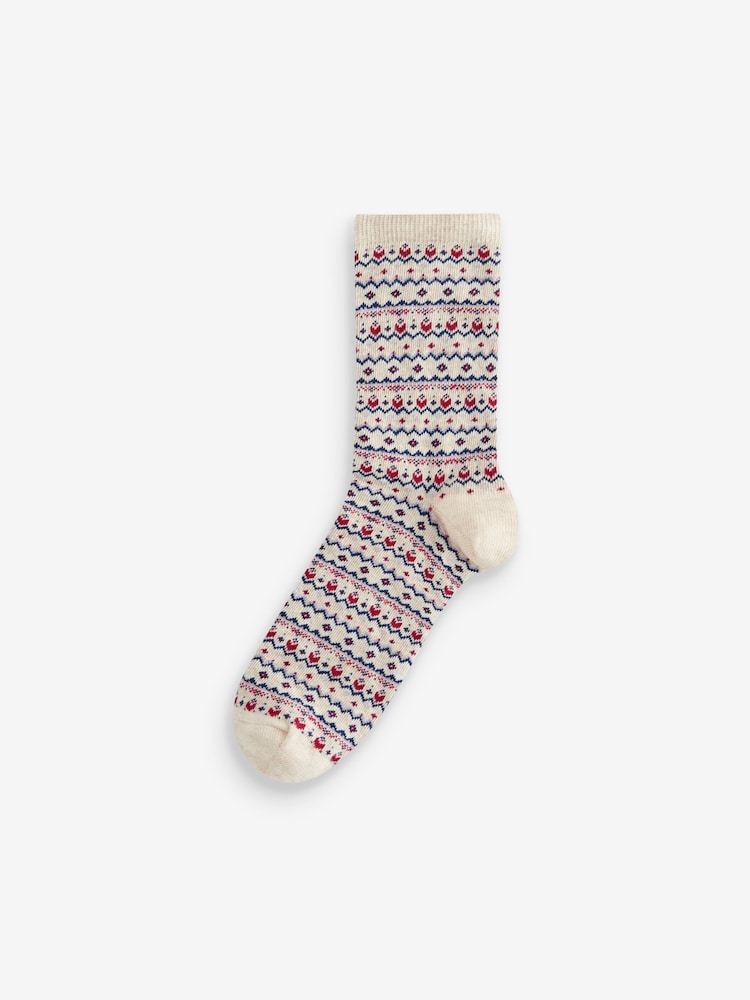 Sparkle Christmas Pattern Ankle Socks 4 Pack - Image 2 of 5