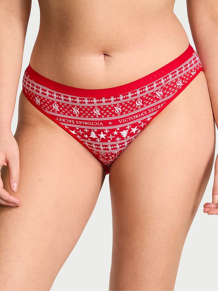 Victoria's Secret Red Fairisle Bikini Knickers - Image 1 of 3 Victoria's Secret Red Fairisle Bikini Knickers - Image 1 of 3