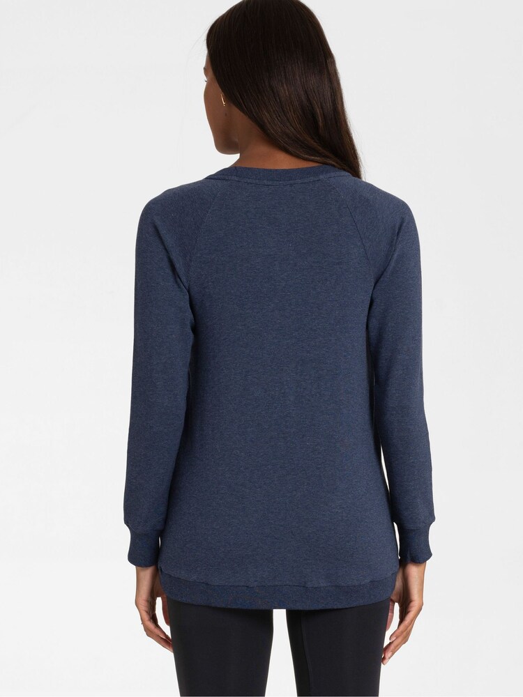 Seraphine Blue Front Wrap Sweatshirt - Image 2 of 8 Seraphine Blue Front Wrap Sweatshirt - Image 2 of 8