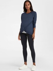 Seraphine Blue Front Wrap Sweatshirt - Image 3 of 8