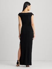 Lauren Ralph Lauren Leonidas V Neck Rouched Jersey Gown Dress - Image 2 of 7