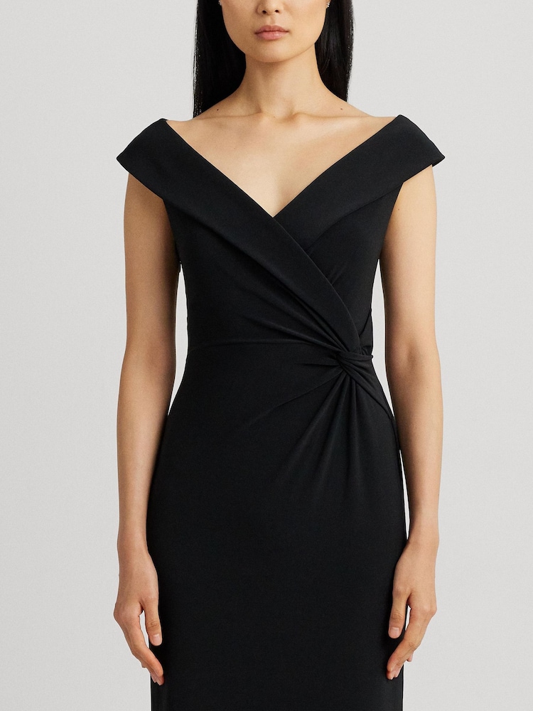 Lauren Ralph Lauren Leonidas Jersey Off-the-shoulder Gown Dress - Black Lauren Ralph Lauren Leonidas Jersey Off-the-shoulder Gown Dress - Black