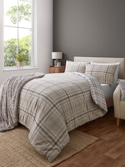 Catherine Lansfield Kelso Check Easy Care Duvet Pokrov in blazina set - Slika 1 iz 5