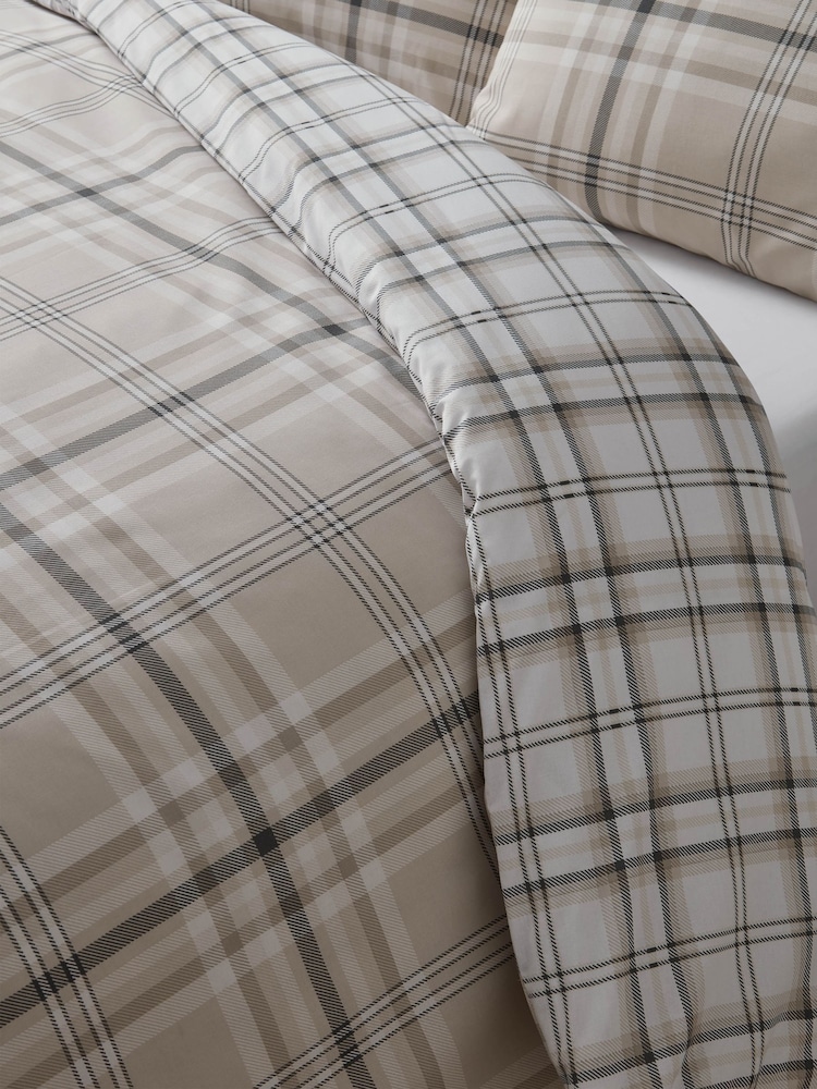 Catherine Lansfield Kelso Check Easy Care Duvet Pokrov in blazina set - Slika 5 iz 5
