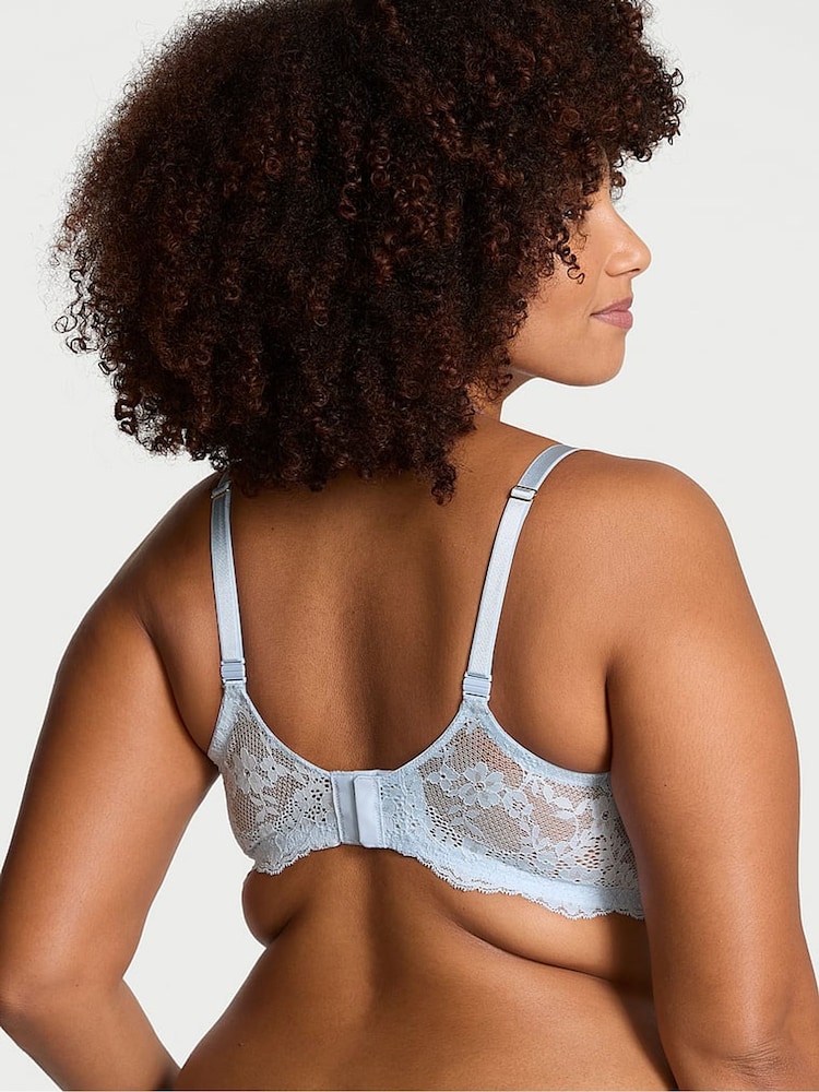 Victoria's Secret Light Blue Lightly Lined Demi Lace Bra - Image 2 of 3