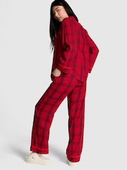 Victoria's Secret PINK Vermillion Red Plaid Flannel Long Pyjama Set - Image 2 of 4