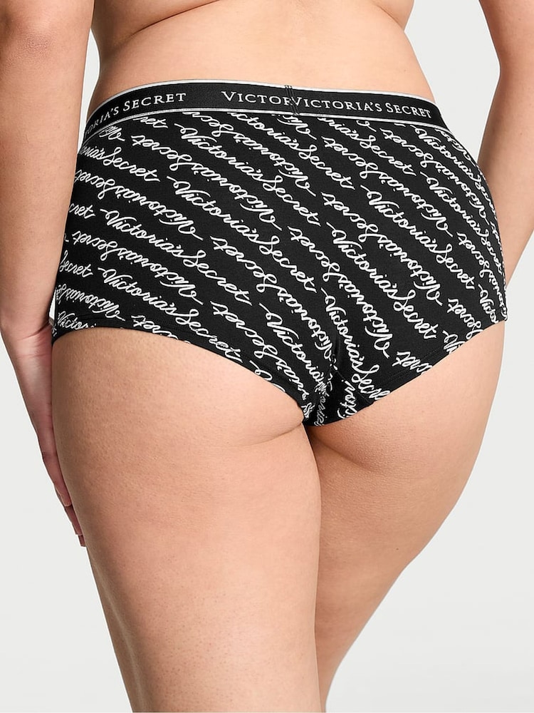 Victoria's Secret Vs Script Black Short Knickers - Image 2 of 3