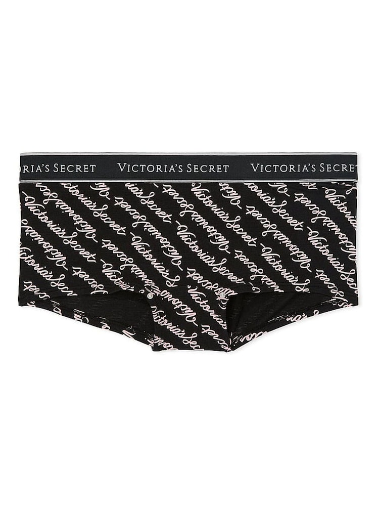 Victoria's Secret Vs Script Black Short Knickers - Image 3 of 3