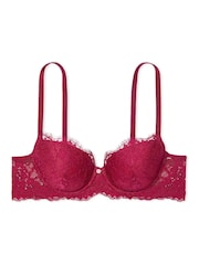 Victoria's Secret Campari Red Lightly Lined Demi Lace Bra - Image 3 of 4