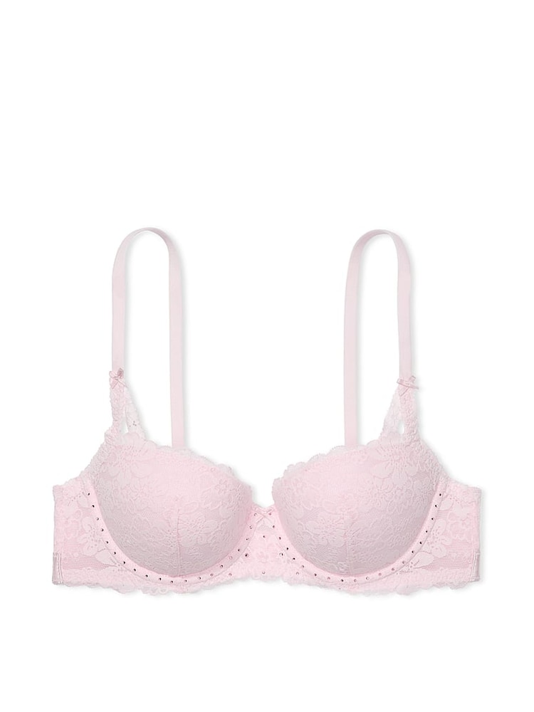 Roze tulp met imitatiediamanten - Victoria's Secret PINK beha van kant - Image 3 of 3