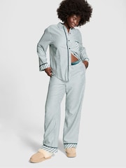 Victoria's Secret PINK Deep Forest Green Flannel Long Pyjama Set - Image 1 of 1