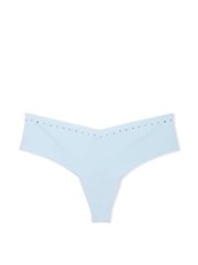 Victoria's Secret Light Blue Thong Shine Trim Knickers - Image 3 of 3