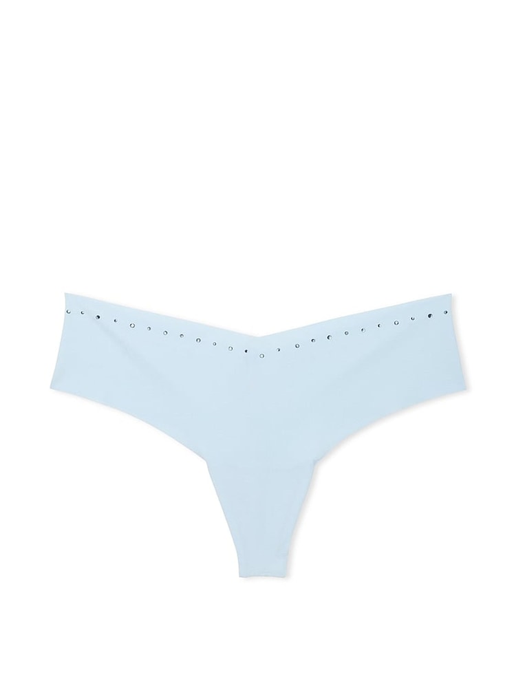 Victoria's Secret Light Blue Thong Shine Trim Knickers - Image 3 of 3 Victoria's Secret Light Blue Thong Shine Trim Knickers - Image 3 of 3