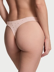 Victoria's Secret Foil Hearts Pink Thong Knickers - Image 2 of 3